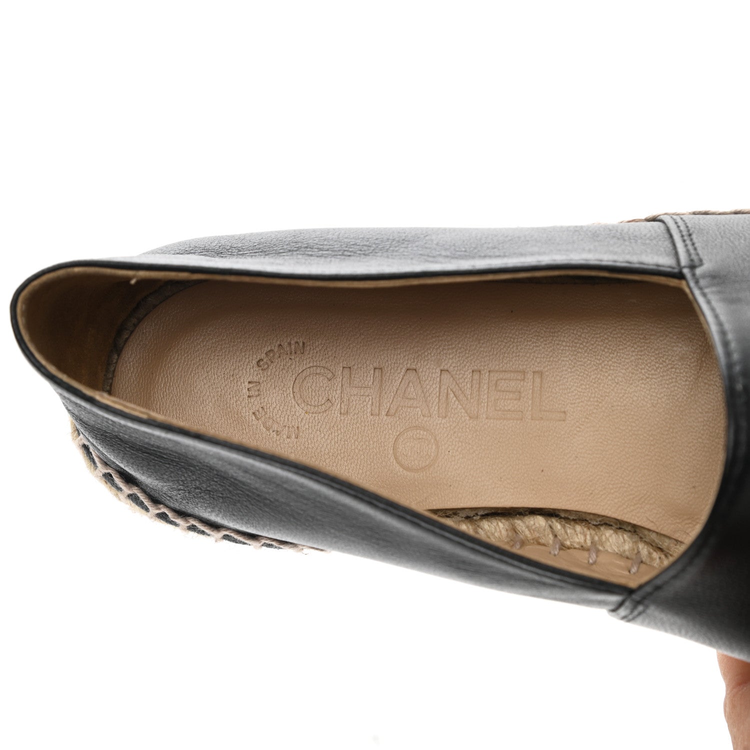 Chanel Lambskin CC Espadrilles 38 Black 11 of 13