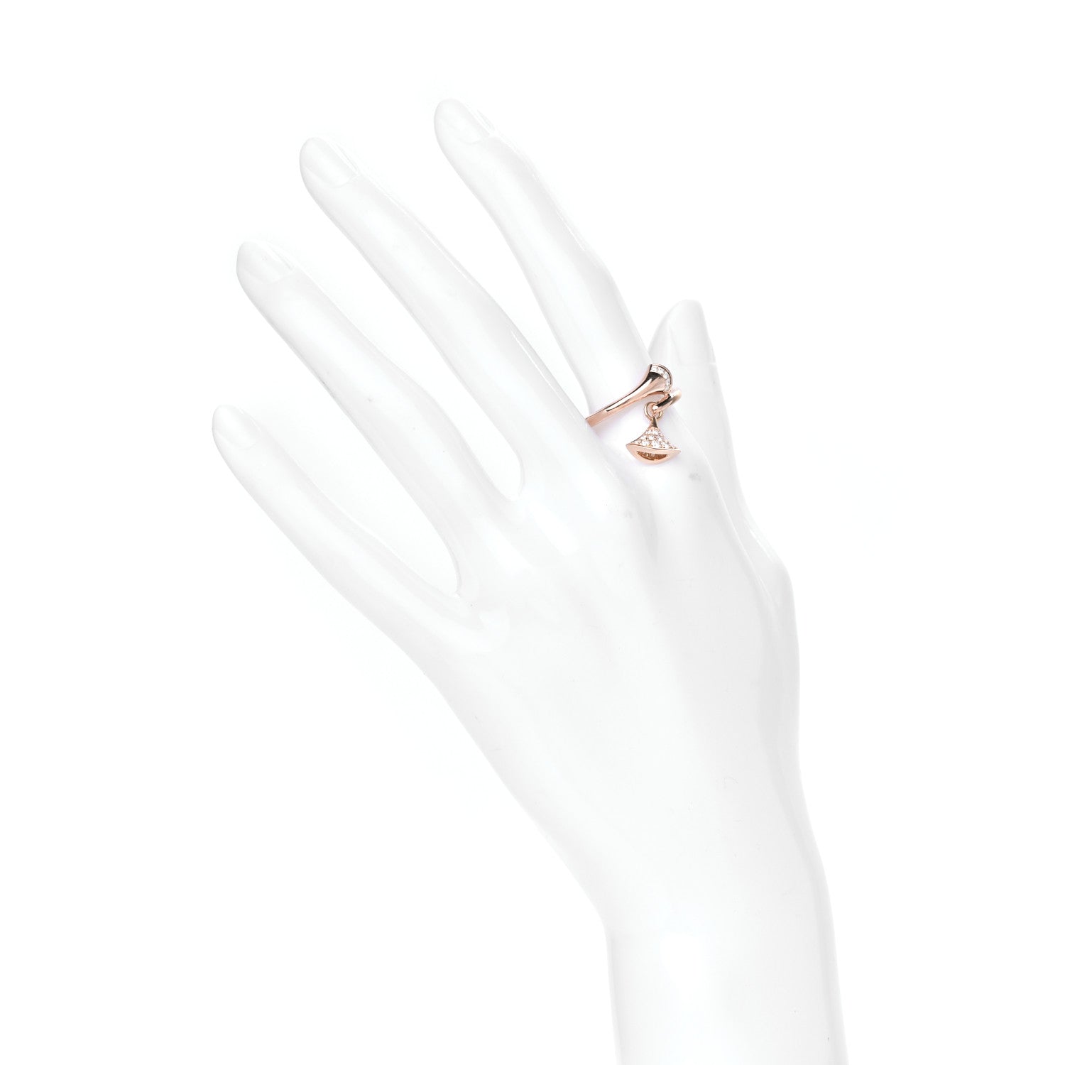 Bulgari 18K Rose Gold Diamond Divas' Dream Ring 54 7 2 of 6