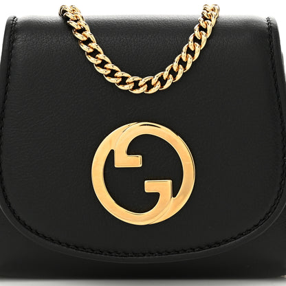 Gucci Roxy Calfskin Medium Blondie Chain Wallet Black 9 of 12
