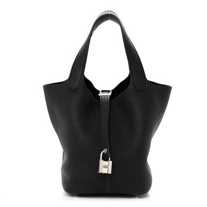 Hermes Taurillon Clemence Picotin Lock 18 PM Black 1 of 10