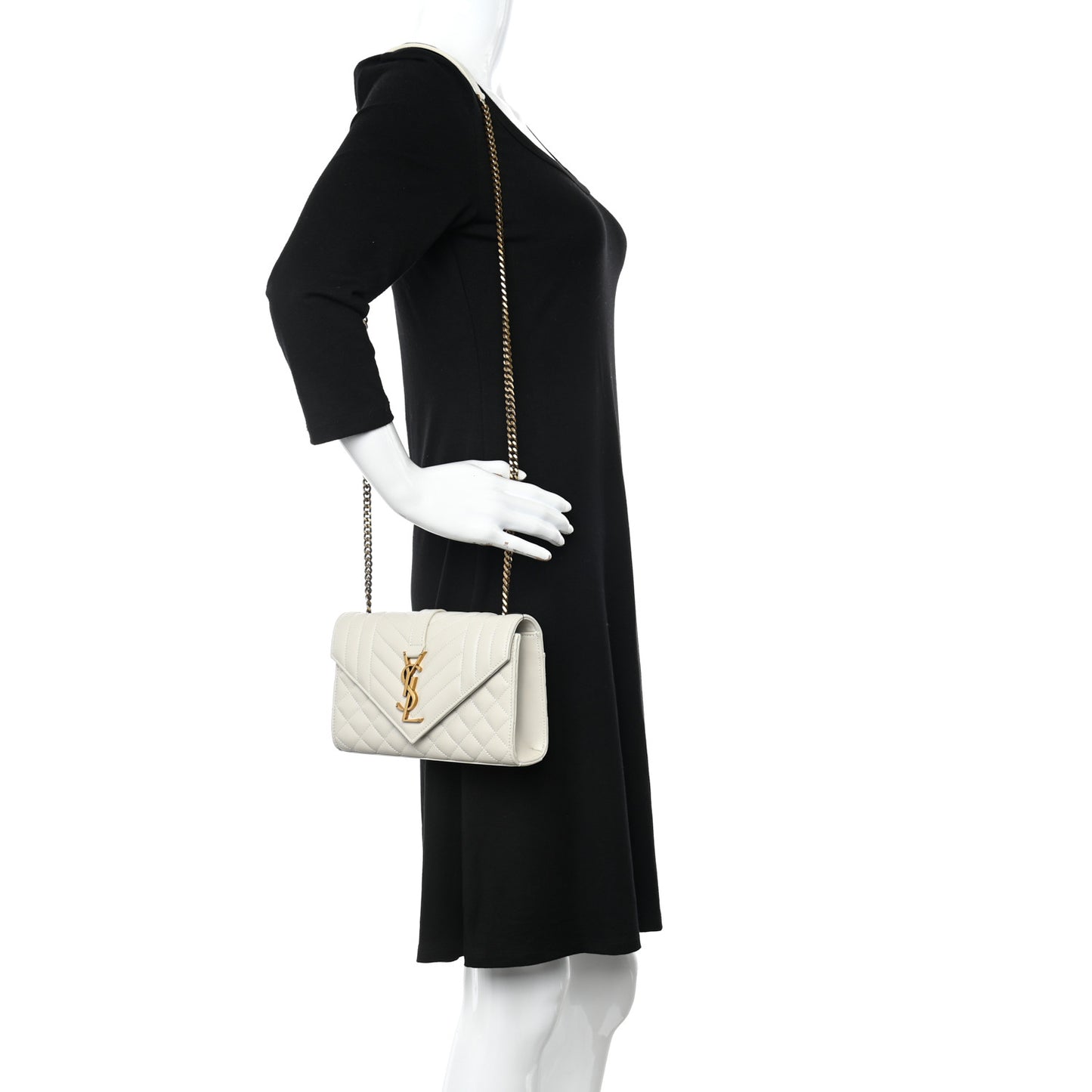 Nappa Mixed Matelasse Triquilt Small Monogram Satchel Vintage White