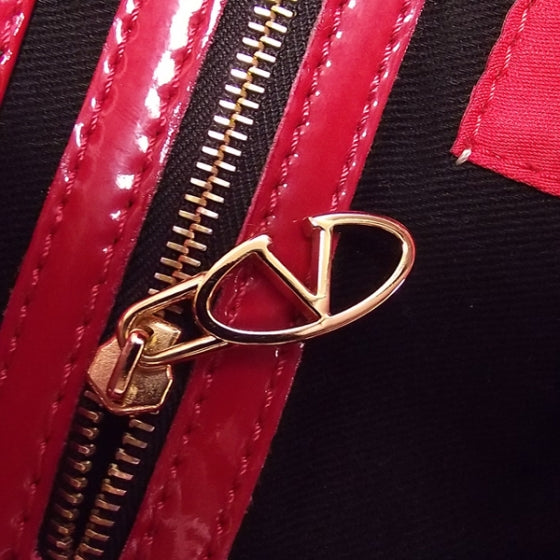 Valentino Garavani Patent Lacca Nuage Bow Hobo Scarlet 10 of 10