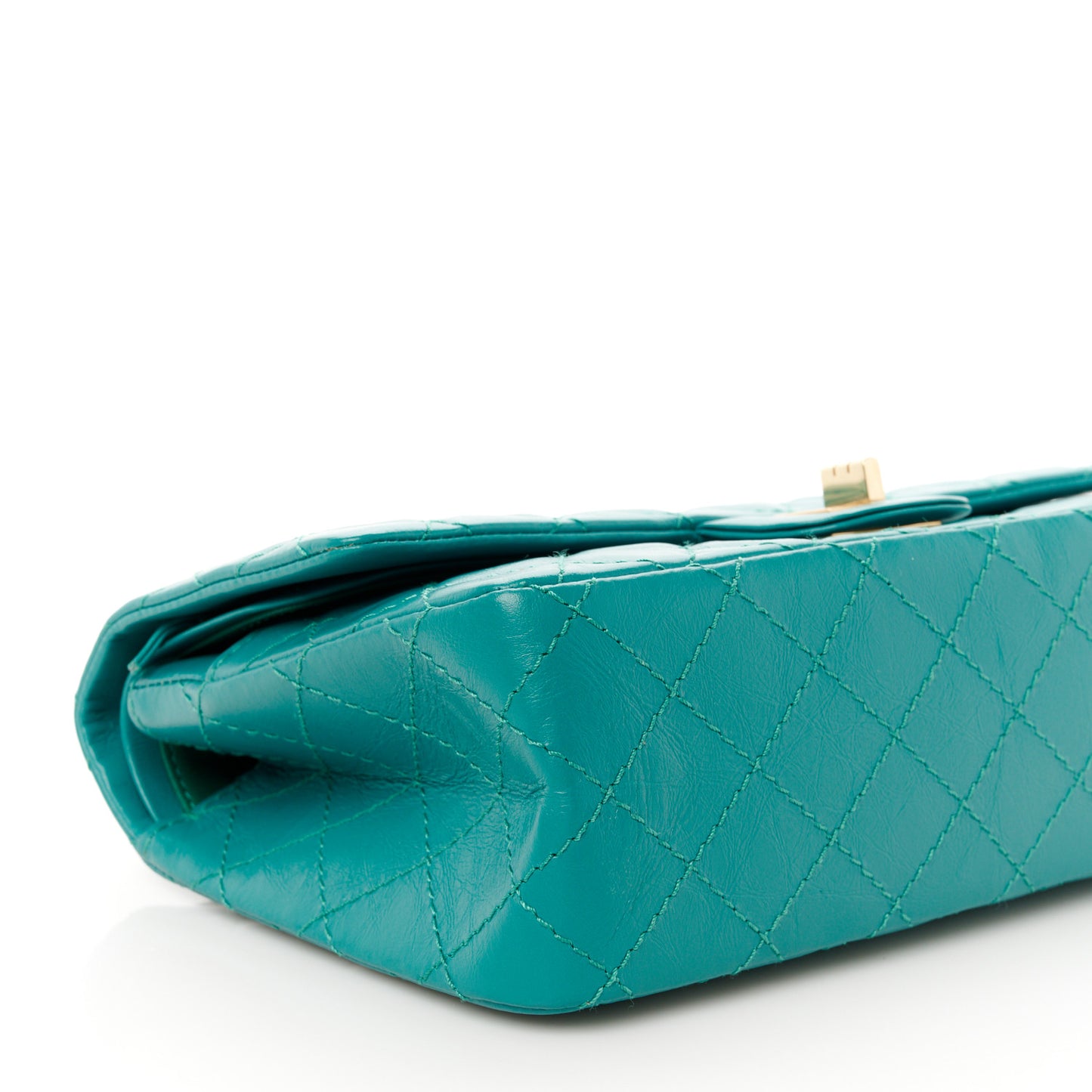 Aged Calfskin Quilted 2.55 Reissue 225 Flap Green