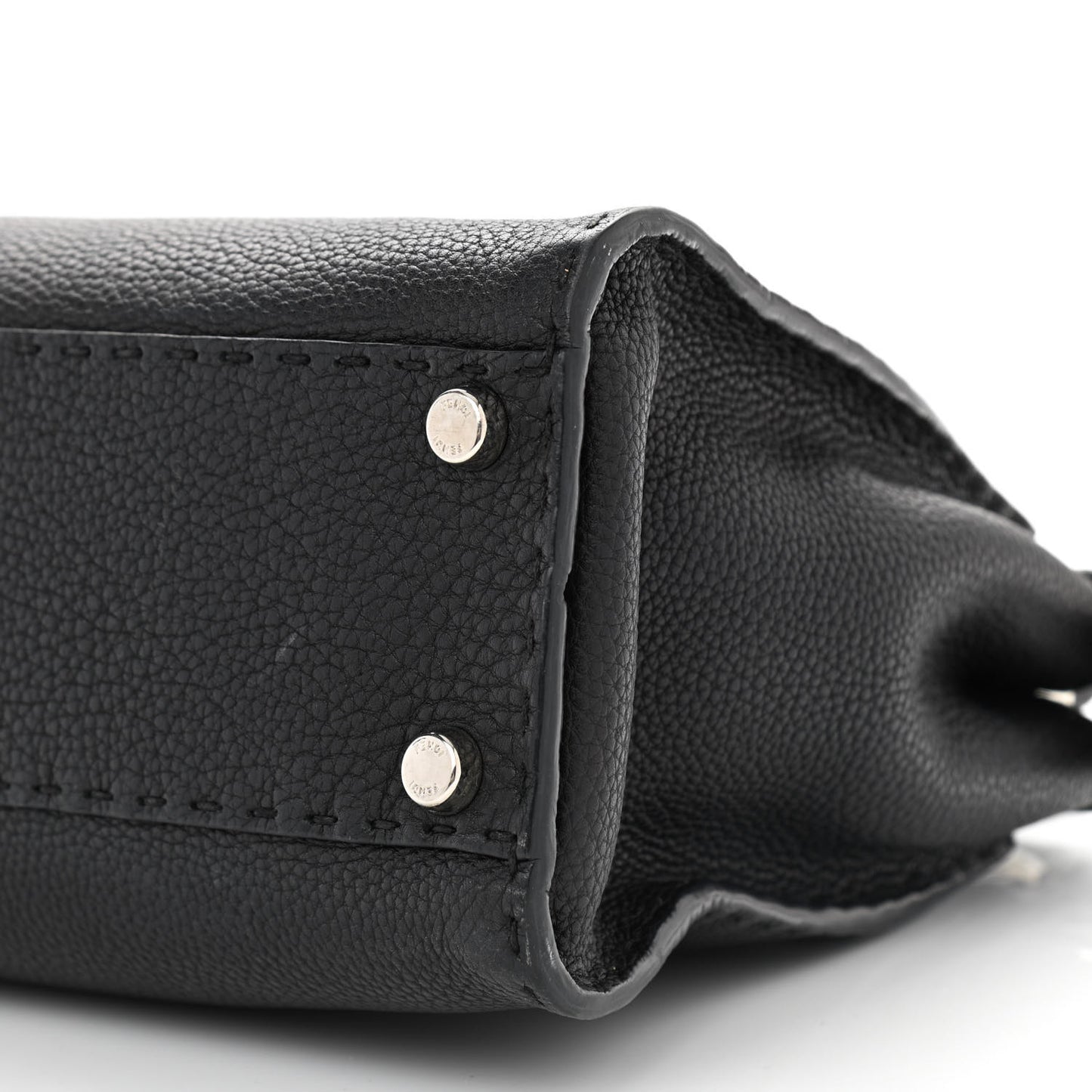 Cuoio Romano Selleria Bi-Color Medium Peekaboo Iconic Satchel Black Mou