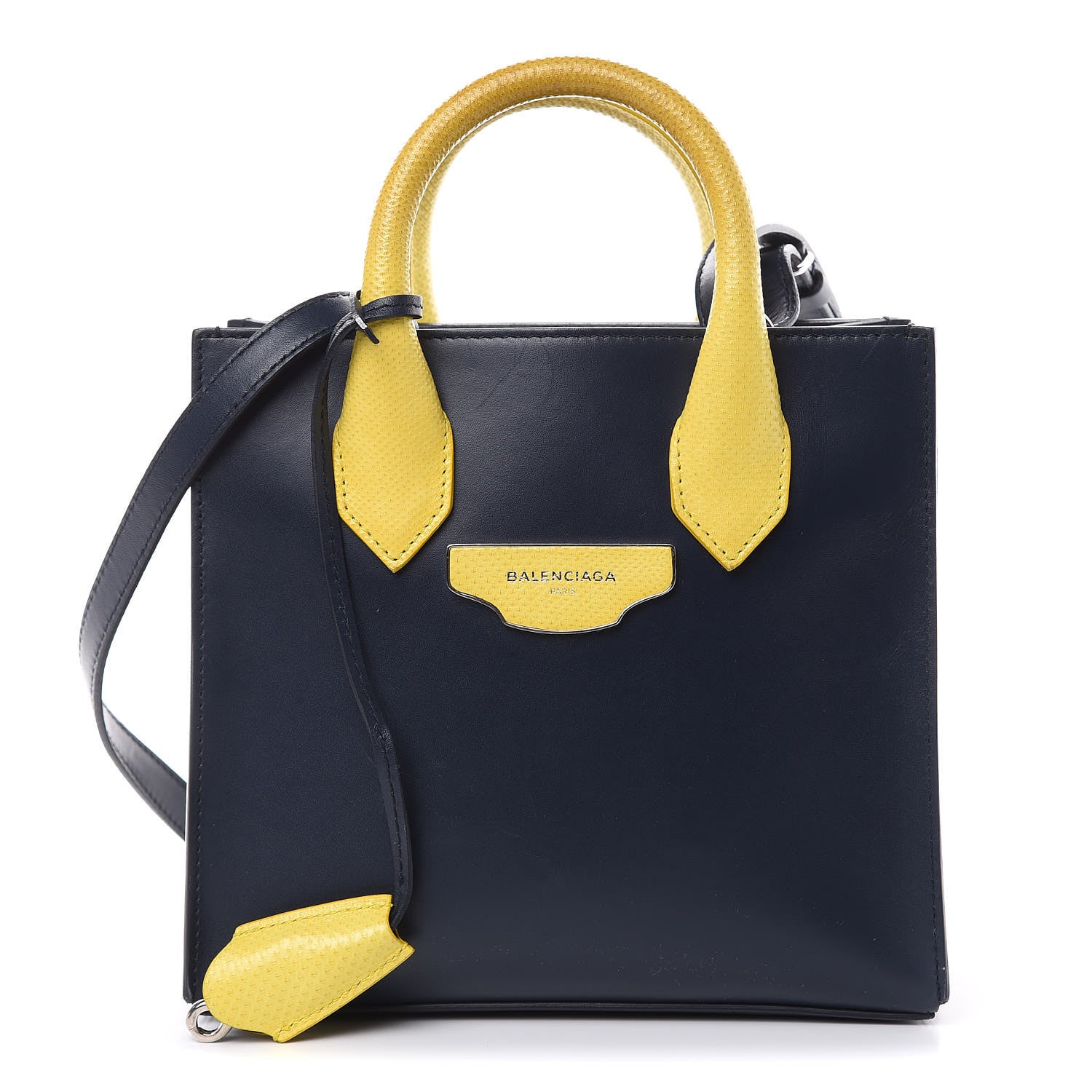 Balenciaga Smooth Calfskin Karung Mini All Afternoon Tote Bleu Outremer Jaune Citrus 1 of 14