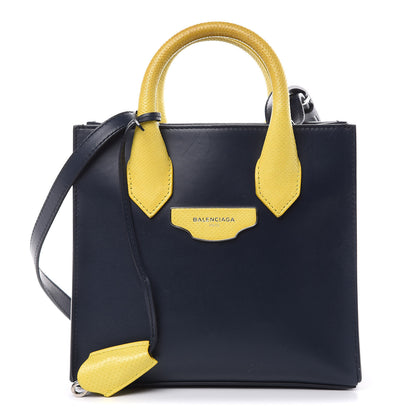 Balenciaga Smooth Calfskin Karung Mini All Afternoon Tote Bleu Outremer Jaune Citrus 1 of 14