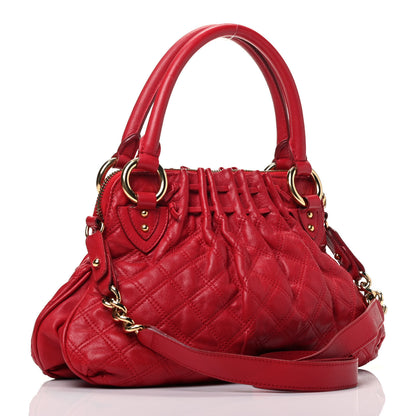 Marc Jacobs Lambskin Quilted Small Cecilia Red 2 of 8