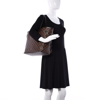Louis Vuitton Damier Ebene Neo Neverfull MM Rose Ballerine 2 of 9