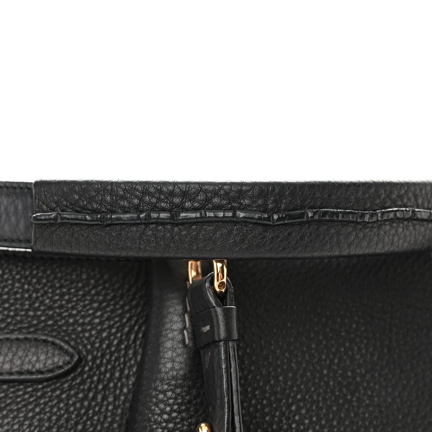 Grained Calfskin Tote Black