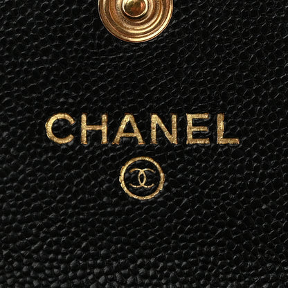 Chanel Caviar Quilted Boy Flap Card Holder Black 6 of 9
