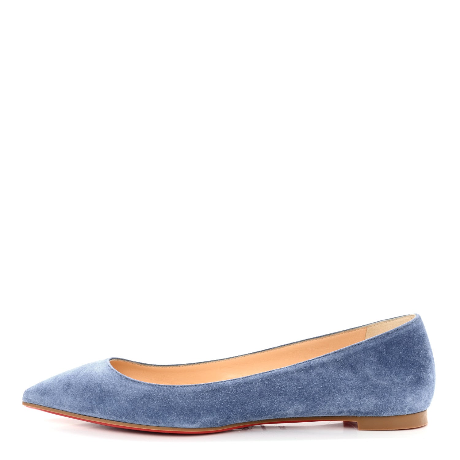 Christian Louboutin Veau Velours Ballalla Pointy Toe Flats 36.5 Jeans 1 of 7