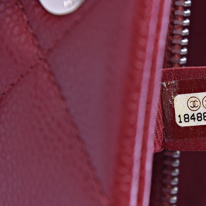 Chanel Caviar Quilted Timeless CC Soft Tote Dark Red 9 of 11