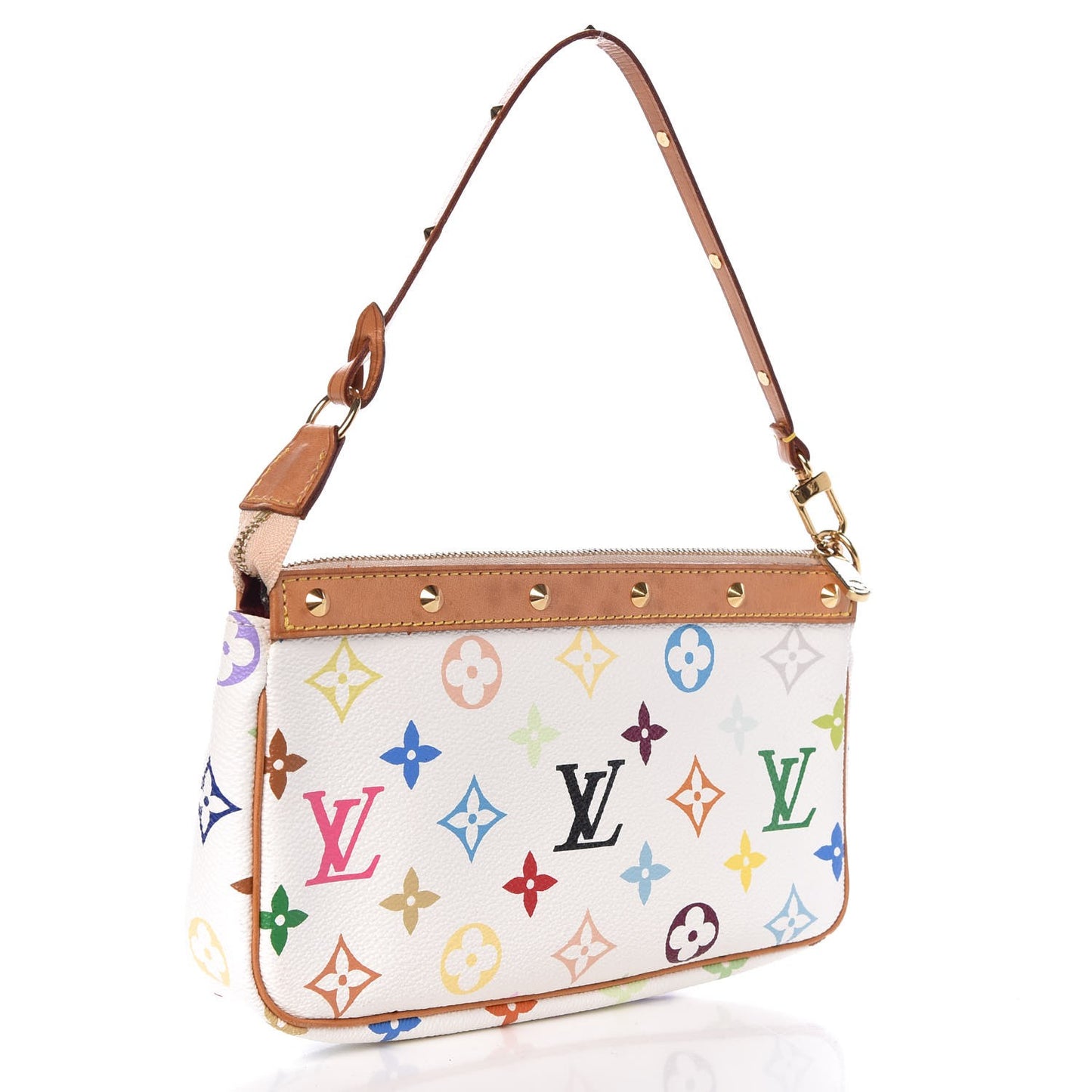 Monogram Multicolor Pochette Accessories White
