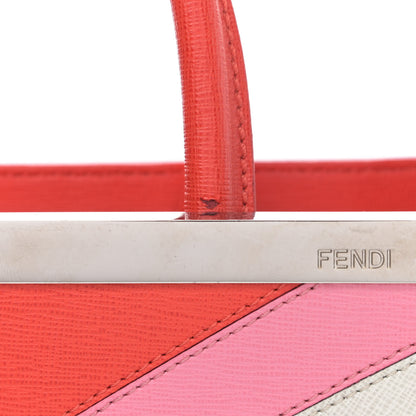 Fendi Vitello Elite Monster Petite 2Jours Tote Blue Royal Papavero Multicolor 14 of 14