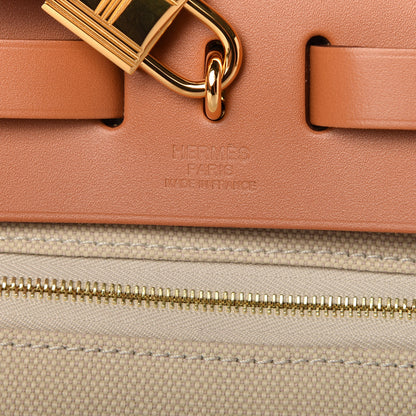 Hermes Vache Hunter Toile Herbag Zip 31 PM Trench Gold 8 of 10