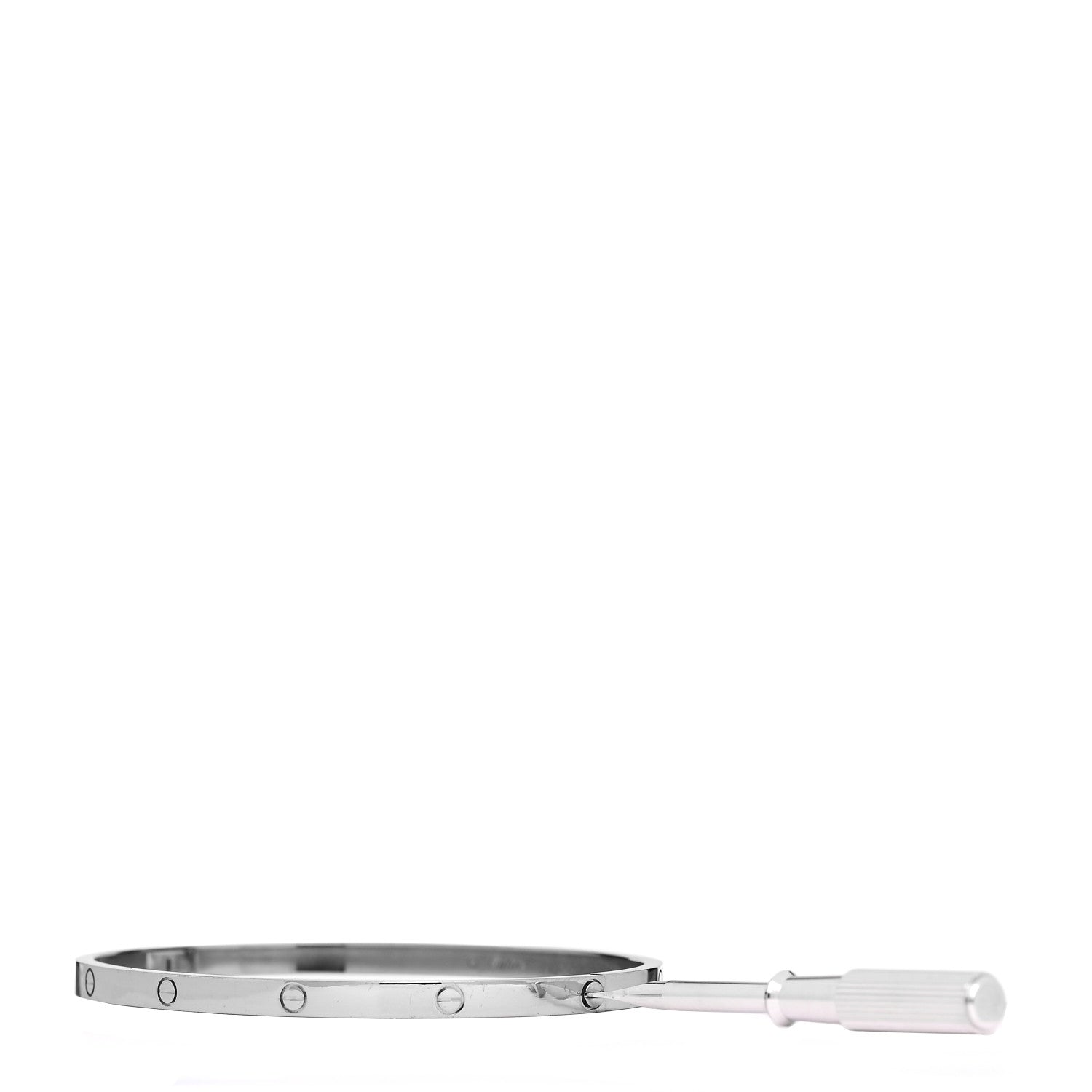 Cartier 18K White Gold Small LOVE Bracelet 18 4 of 10