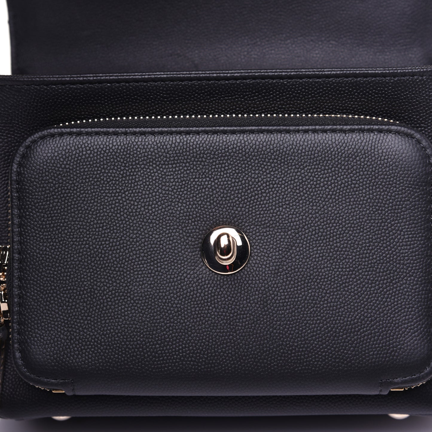 Caviar Quilted Mini Business Affinity Flap Black