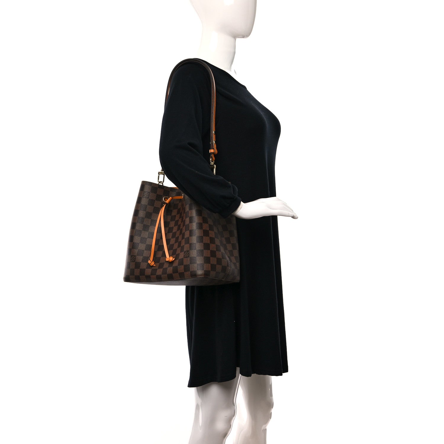 Louis Vuitton Damier Ebene Neonoe MM Safran 2 of 12