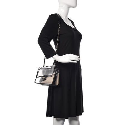 Chanel Lambskin PVC Medium Coco Sand Flap Black 2 of 10