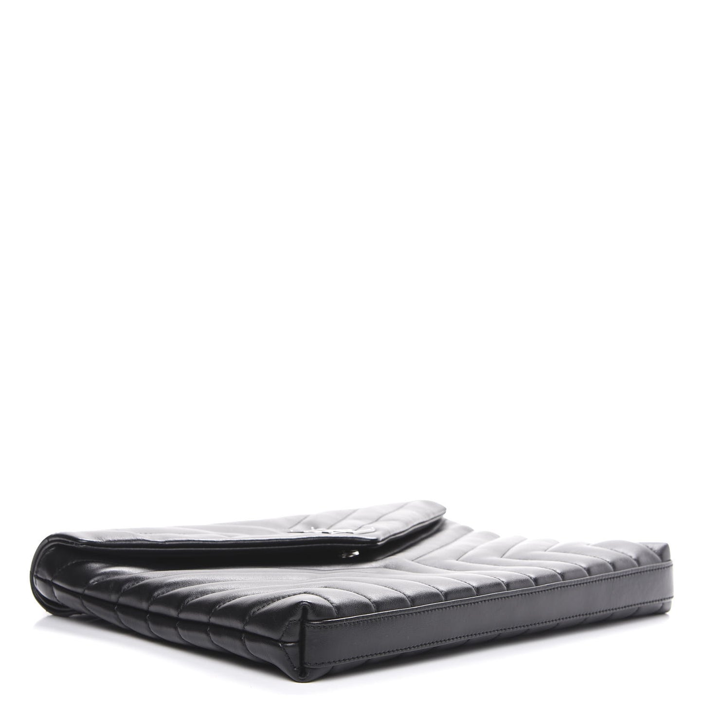 Calfskin Y Quilted Monogram Loulou Document Holder Black