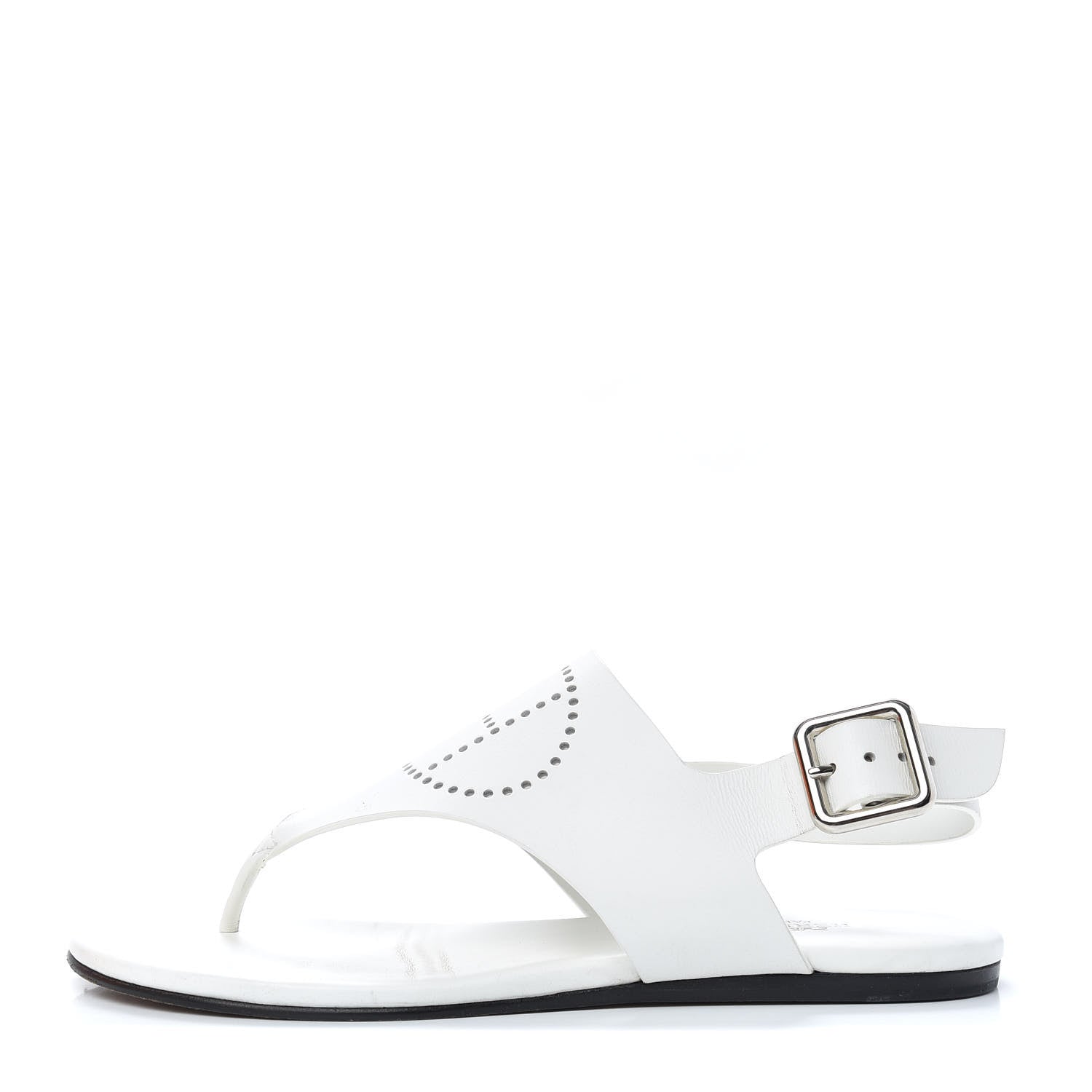 Hermes Calfskin Kola Sandals 35.5 White 1 of 11