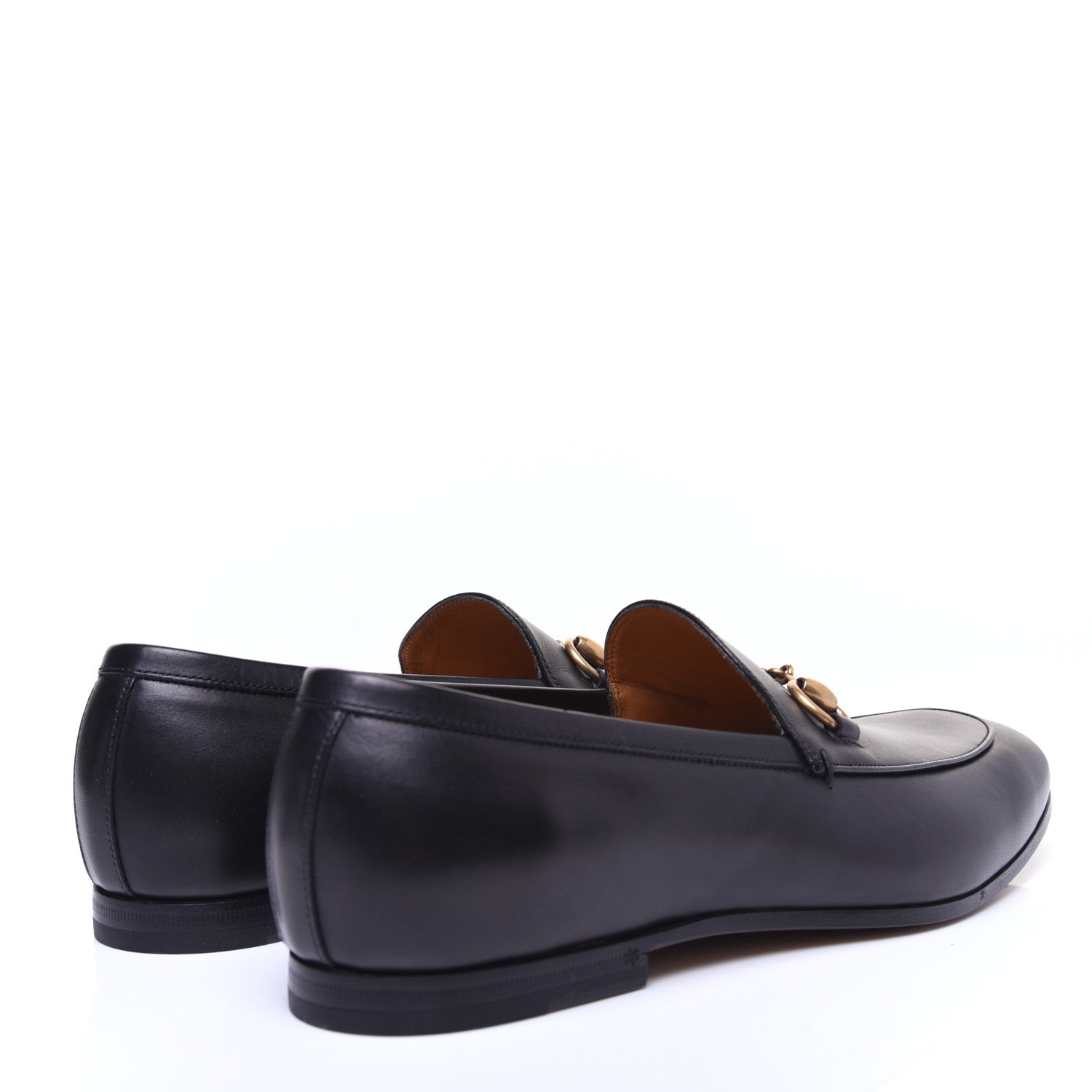 Gucci Calfskin Horsebit Mens Jordaan Loafers 7 Black 2 of 12