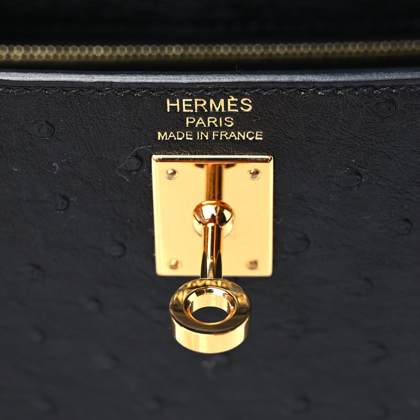 Ostrich Kelly Sellier 25 Black