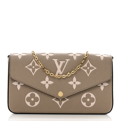 Louis Vuitton Empreinte Monogram Giant Felicie Pochette Tourterelle Creme 3 of 9