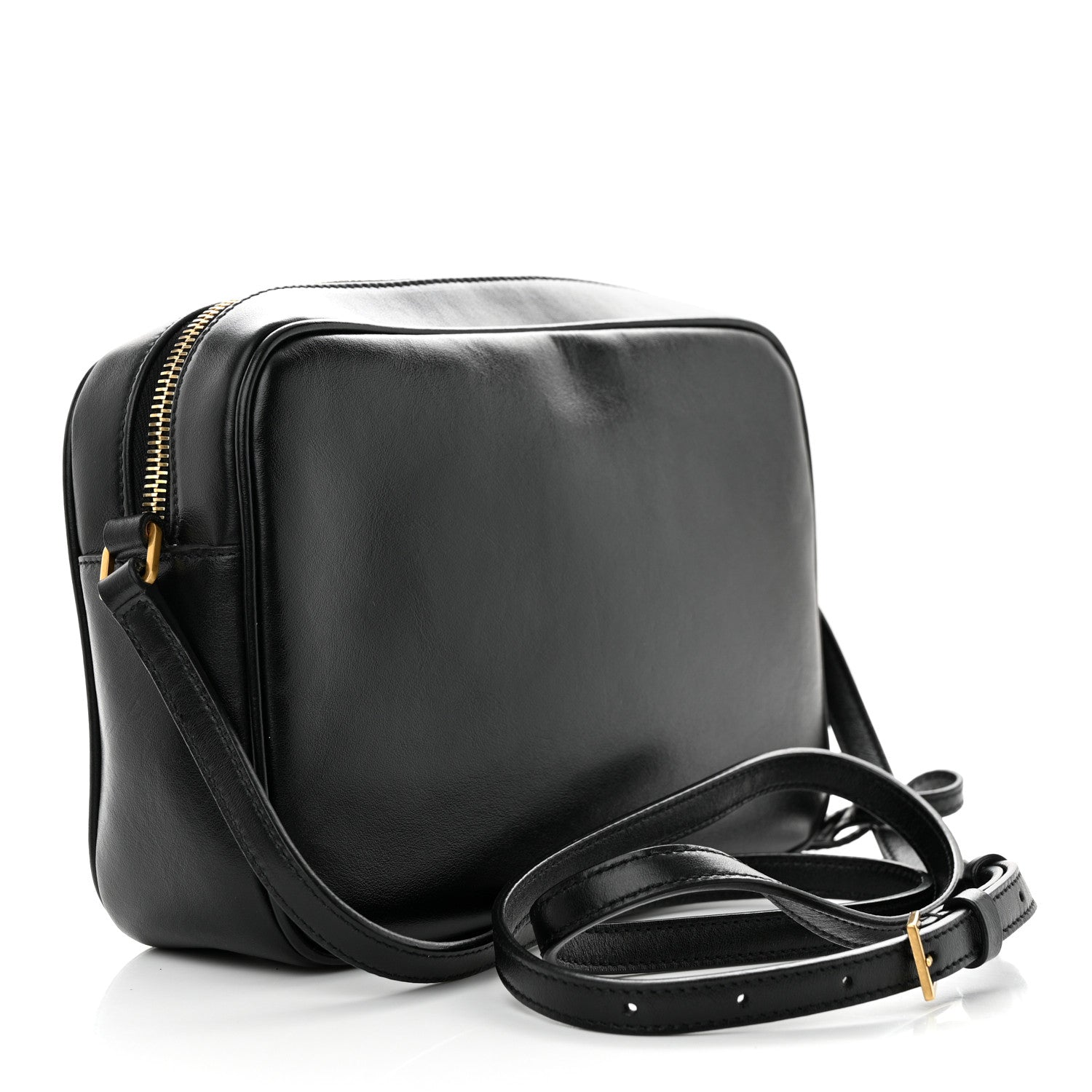 Saint Laurent Calfskin Leopard Print Monogram Lou Camera Bag Black 3 of 10