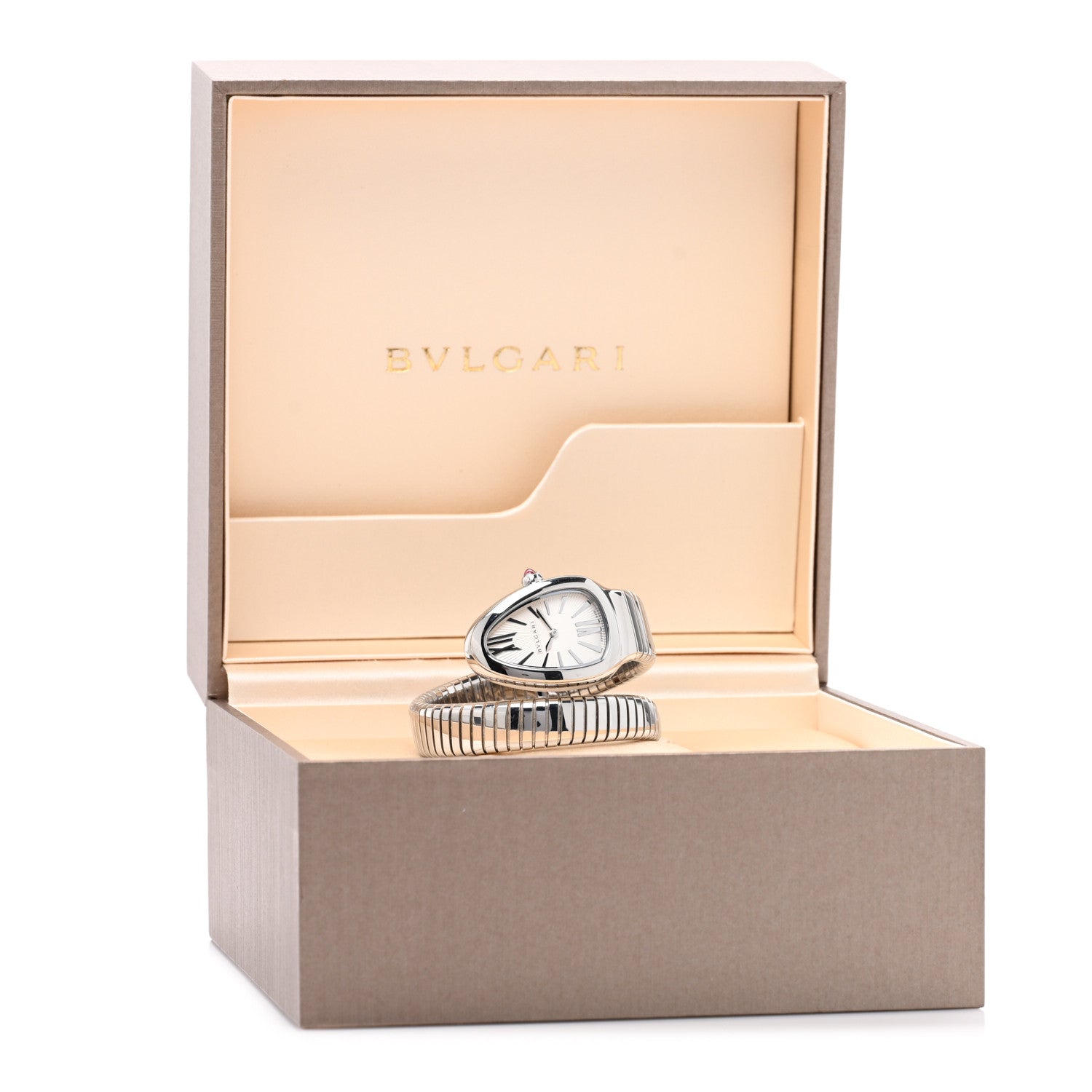 Bulgari Stainless Steel 35mm Serpenti Tubogas Quartz Watch 1800295