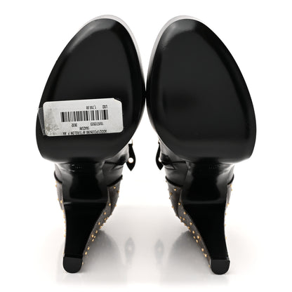 Louis Vuitton Soft Calfskin Monogram Afterglow Platform Ankle Boots 38 Black 7 of 12