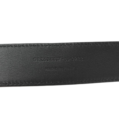 Saint Laurent Snakeskin Monogram Cassandre Square Buckle Belt 85 34 Black 6 of 7