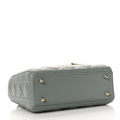 Christian Dior Lambskin Cannage Small My ABCDior Lady Dior Grey 4 of 8
