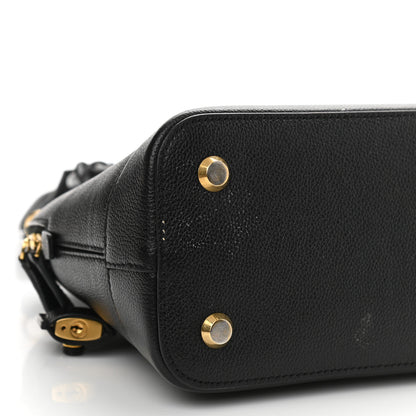 Balenciaga Grained Calfskin Logo S Ville Top Handle Bag Black White 8 of 12