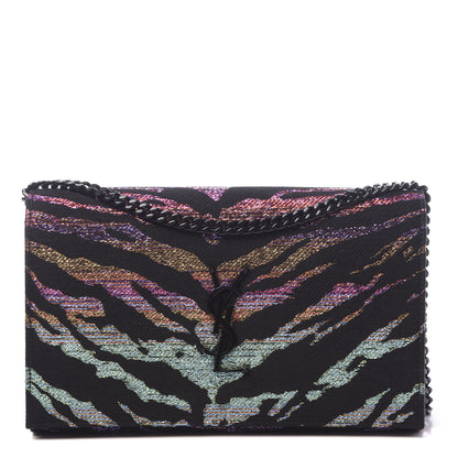 Saint Laurent Tiger Burnout Monogram Chain Wallet Multicolor 1 of 10