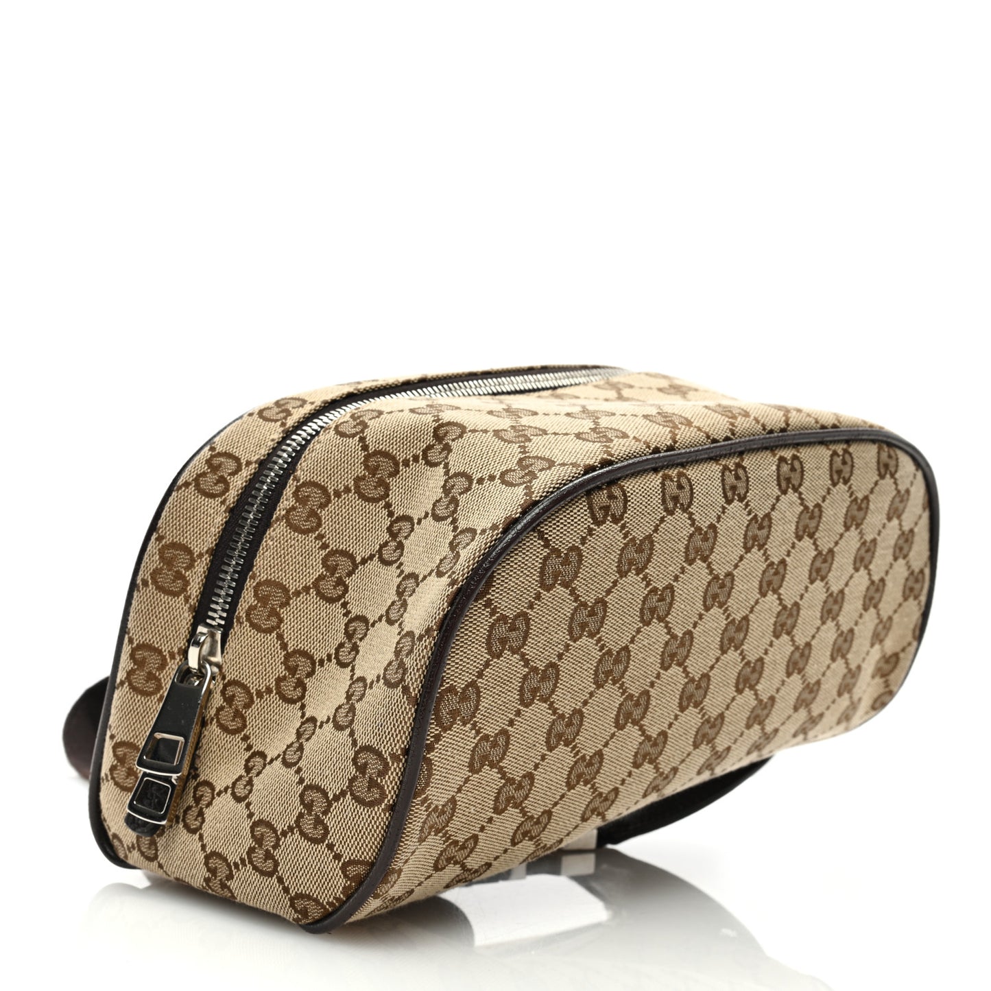 Monogram Dollar Calfskin Waist Pouch Beige Ebony Testa di Moro Marrone Scuro