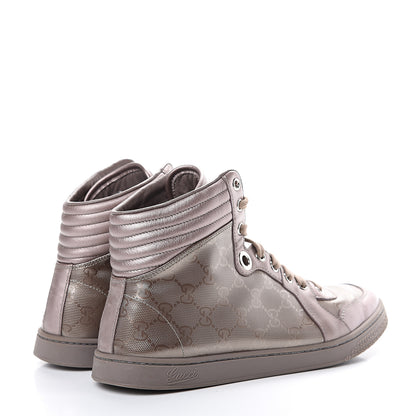 Gucci Imprime Monogram Coda High Top Sneakers 38.5 Mauve 4 of 10