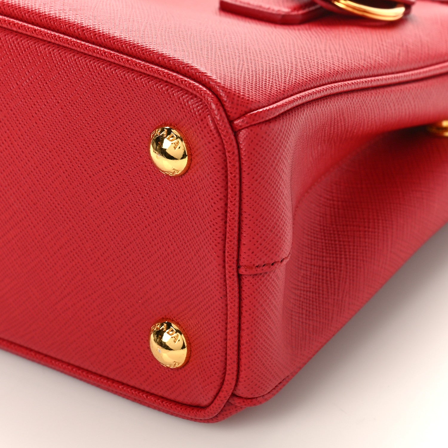 Prada Saffiano Mini Galleria Double Zip Tote Fuoco 8 of 8