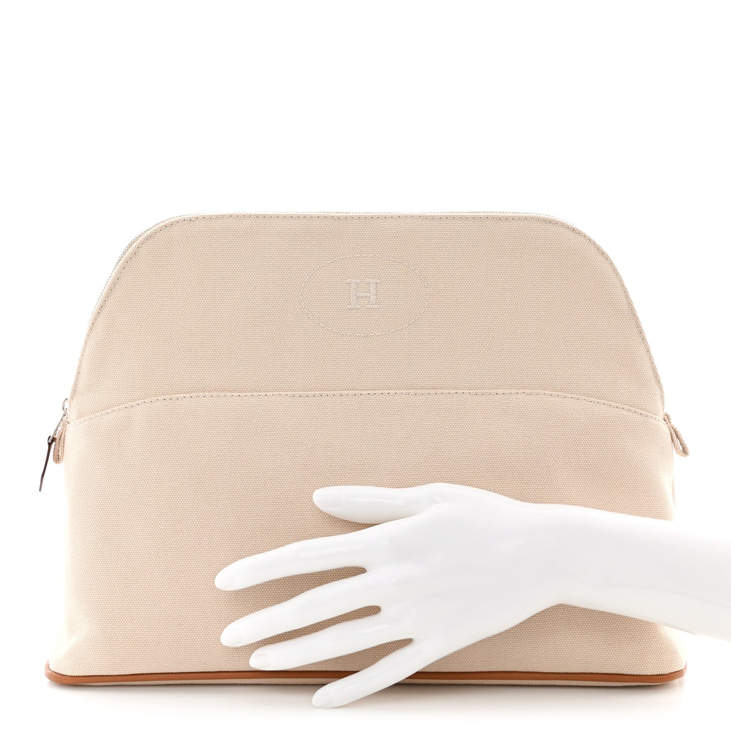 Cotton Canvas Mini Bolide Travel Cosmetic Pouch Natural