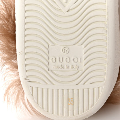 Gucci Calfskin Wool Web Bee Embroidered Womens Ace Sneakers 35 White 7 of 9
