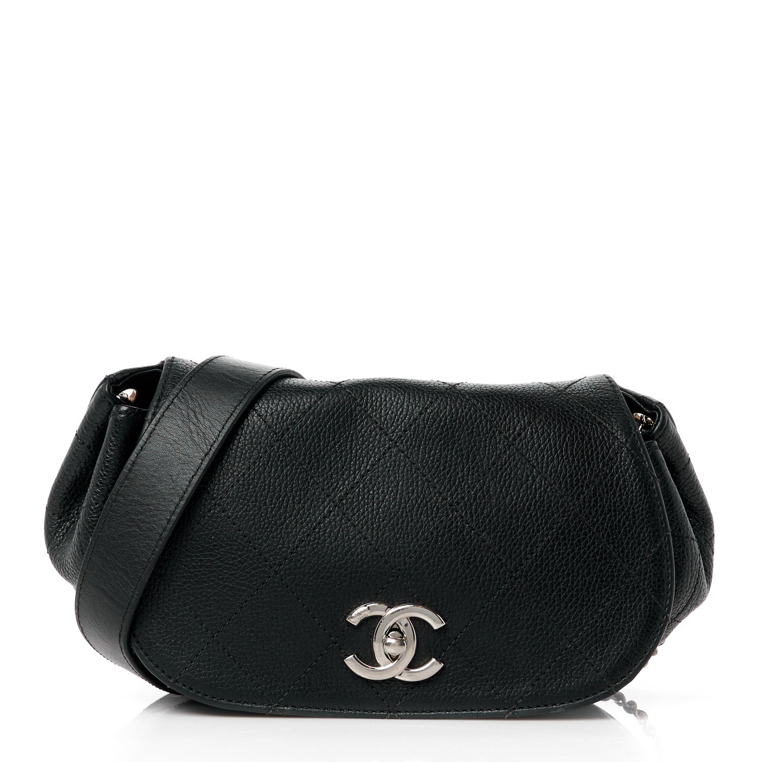 Chanel Calfskin Quilted Jungle Stroll Shoulder Bag Black 1 of 13