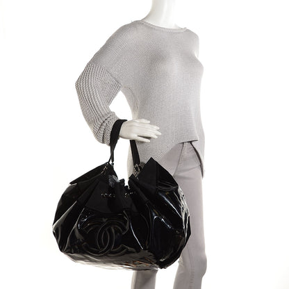 Chanel Vinyl Stretch Spirit Large Cabas Black 2 of 7