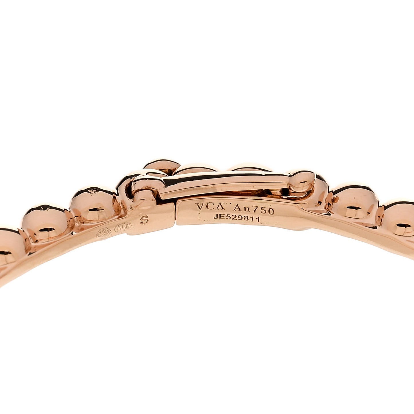 18K Rose Gold Perlee Pearls of Gold Bracelet S