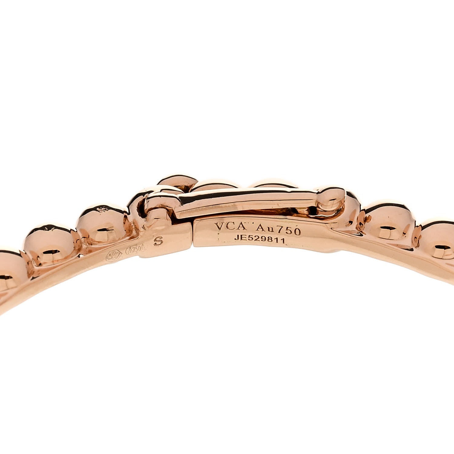 Van Cleef & Arpels 18K Rose Gold Perlee Pearls of Gold Bracelet S 3 of 4