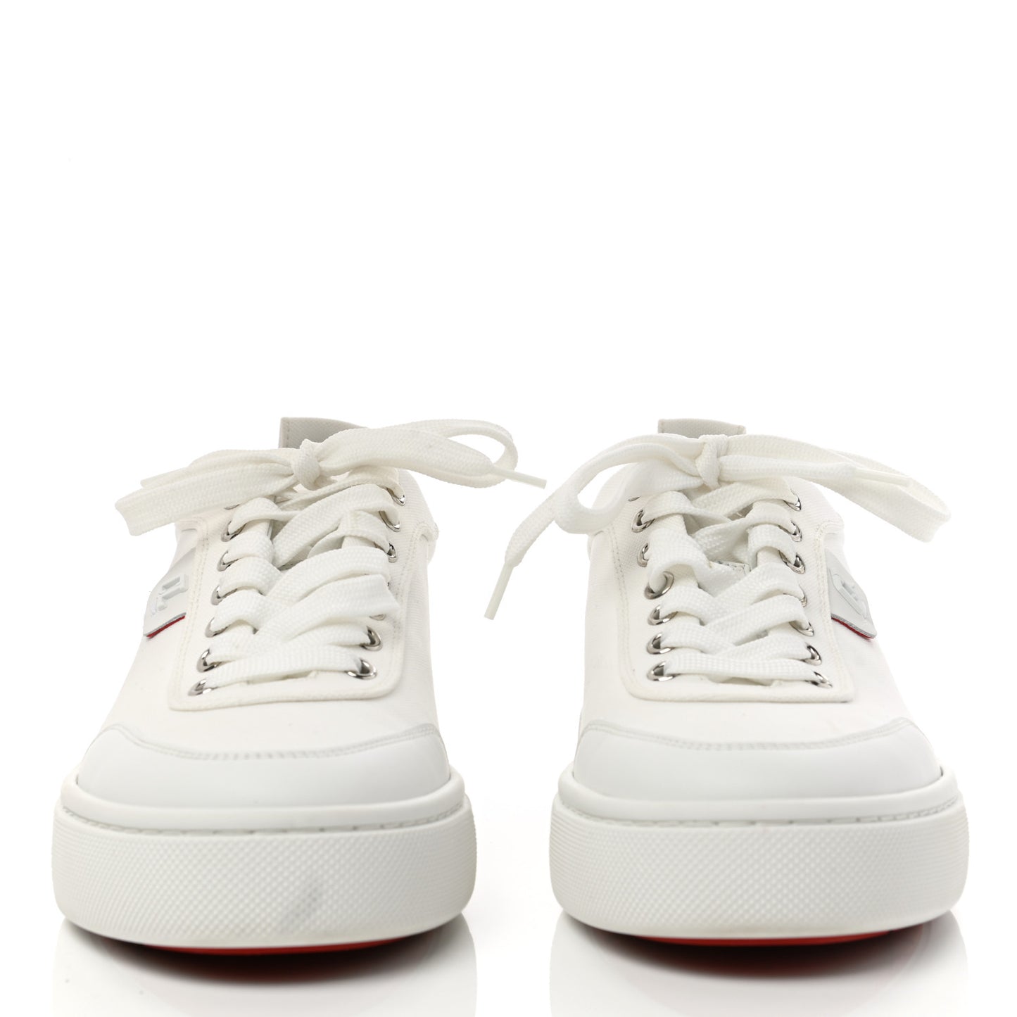 Toile Calfskin Simplerui Flat Sneakers 39.5 White