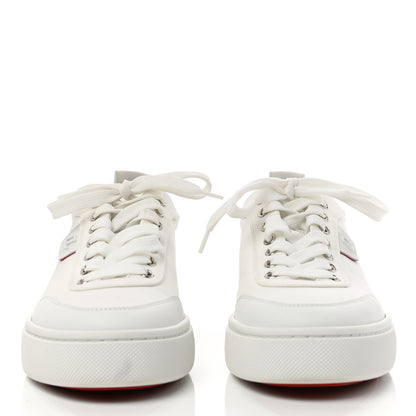 Christian Louboutin Toile Calfskin Simplerui Flat Sneakers 39.5 White 2 of 8
