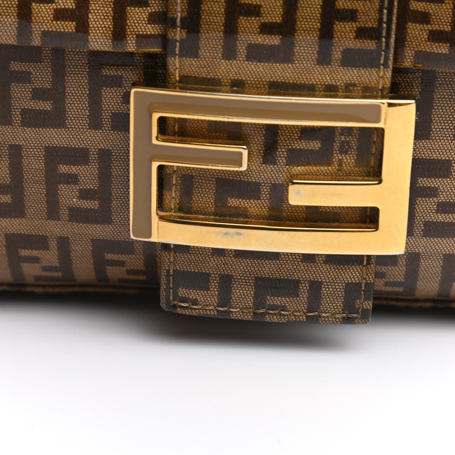 Fendi Vinyl Zucchino Baguette Tobacco 11 of 14