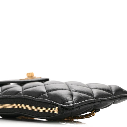 Chanel Aged Calfskin Quilted Reissue Phone Holder With Chain Bag Black 9 of 10