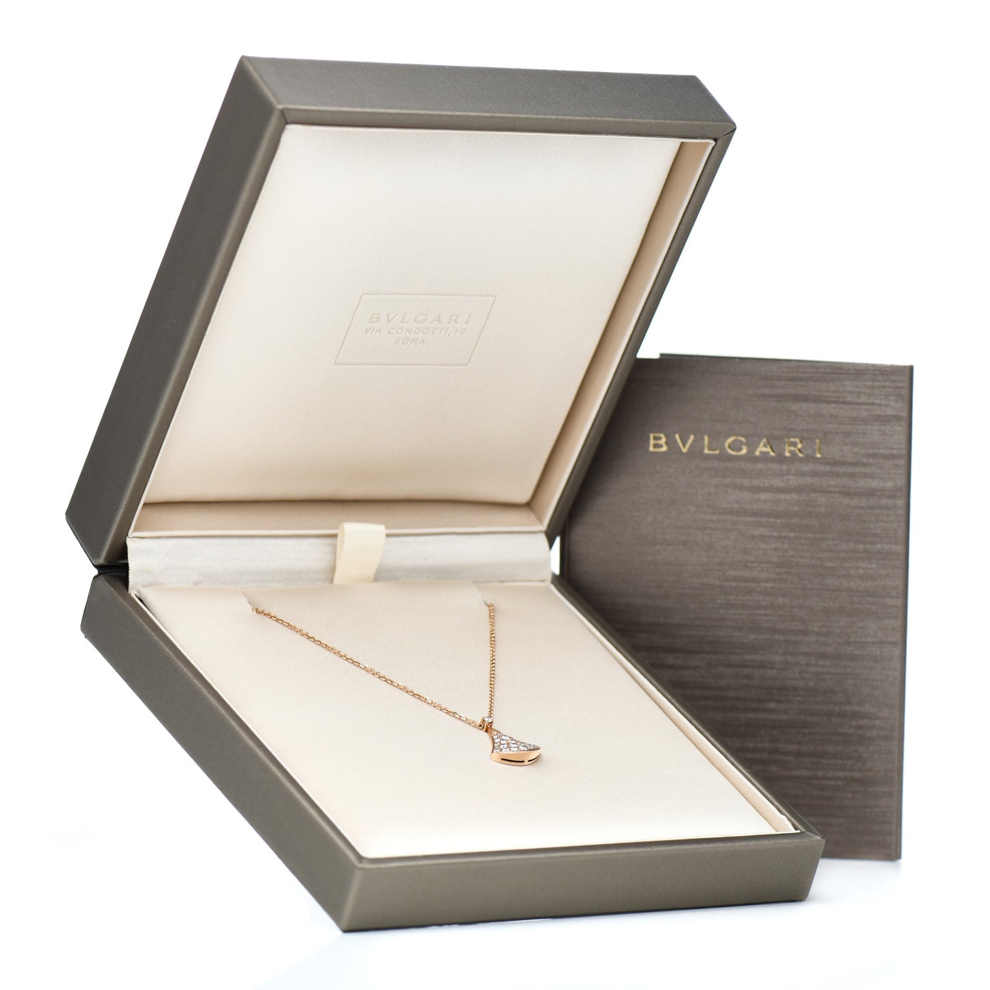 18K Rose Gold Diamond Divas' Dream Pave Pendant Necklace