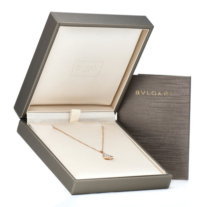 Bulgari 18K Rose Gold Diamond Divas' Dream Pave Pendant Necklace 5 of 5